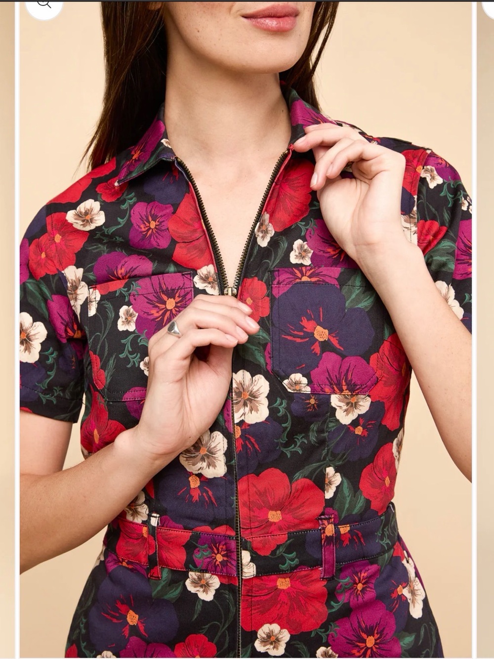Mixed by Nasrin Quincy Jumpsuit in Pansy print - SO CUTE!! - Picture 5 of 7